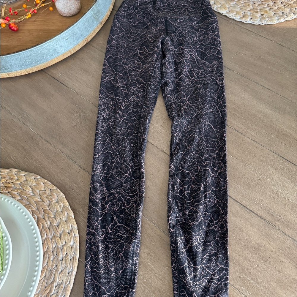 Lululemon Athletica Black and Pink Leggings